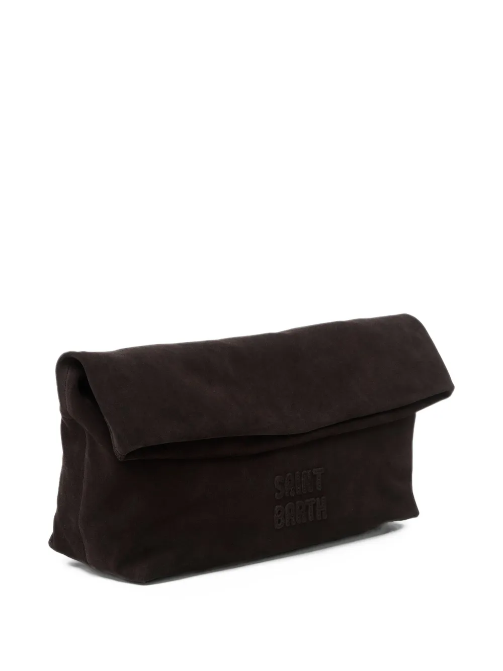 MC2 Saint Barth Suède clutch met omslag Bruin