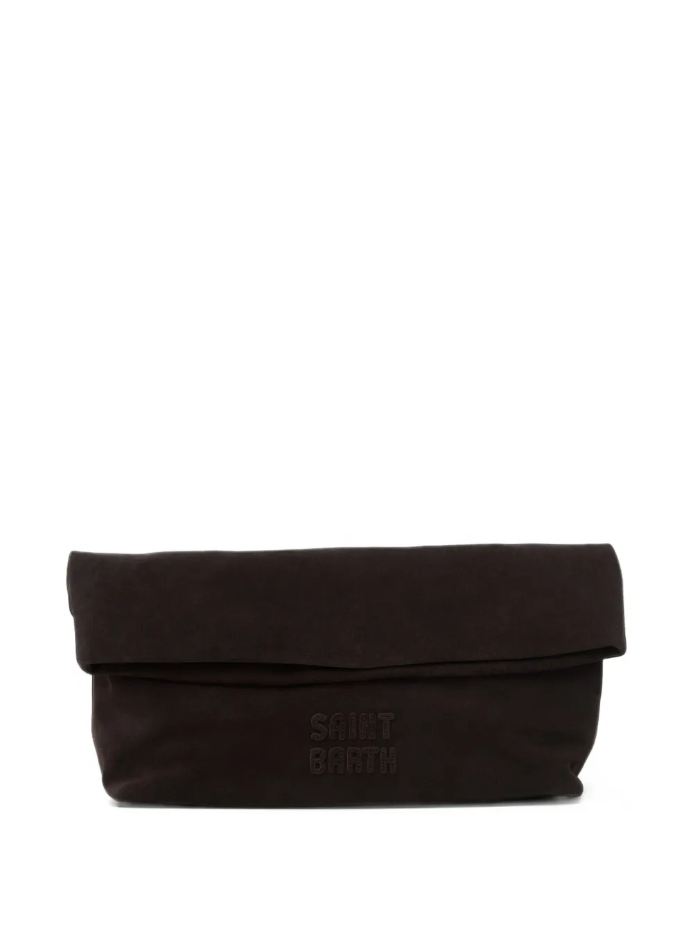MC2 Saint Barth Suède clutch met omslag Bruin
