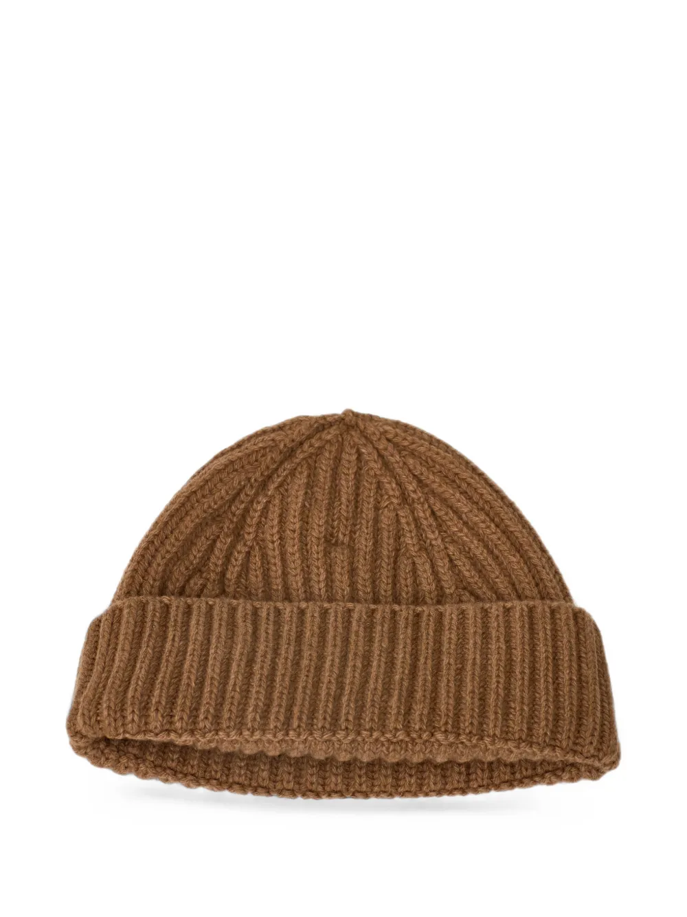 Aragona Ribbed-knit Beanie Hat In Brown