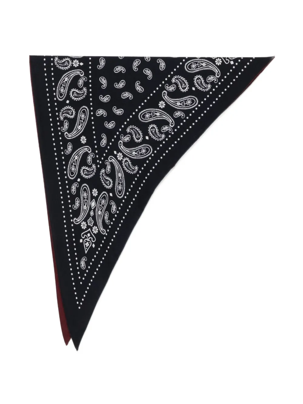 Destin paisley-print wool scarf - Nero