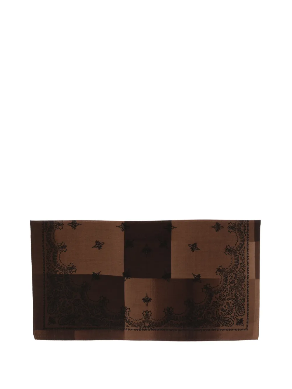 Destin paisley-print wool scarf - Marrone