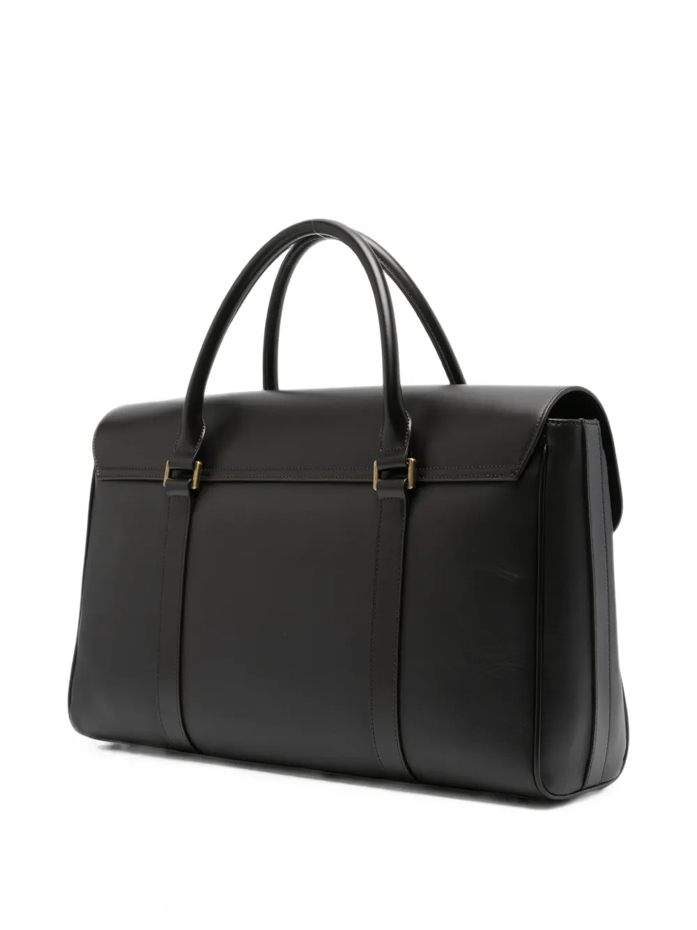 Emporio Armani Leren shopper Zwart