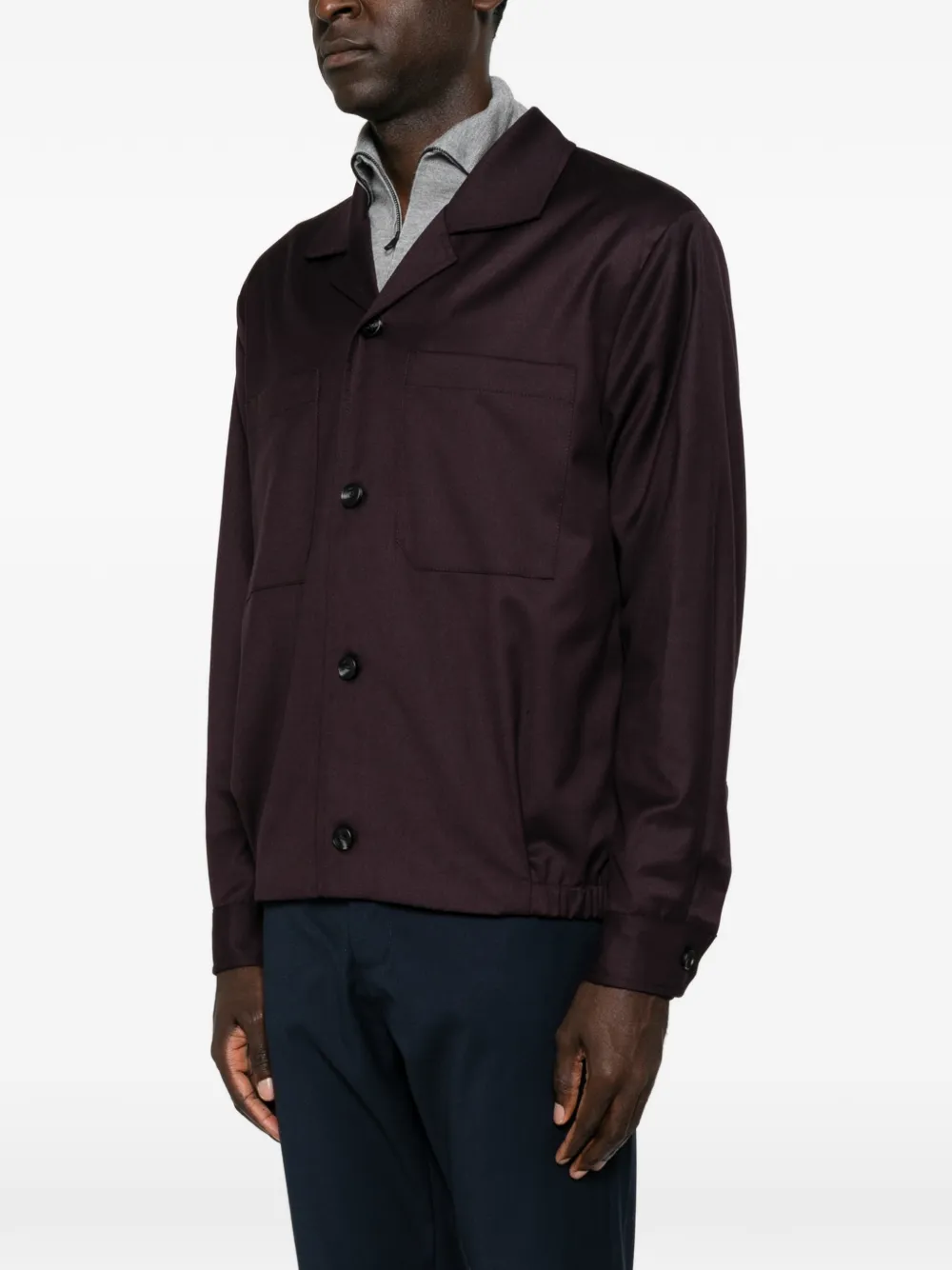IMPERIAL Shirtjack met elastische afwerking Paars