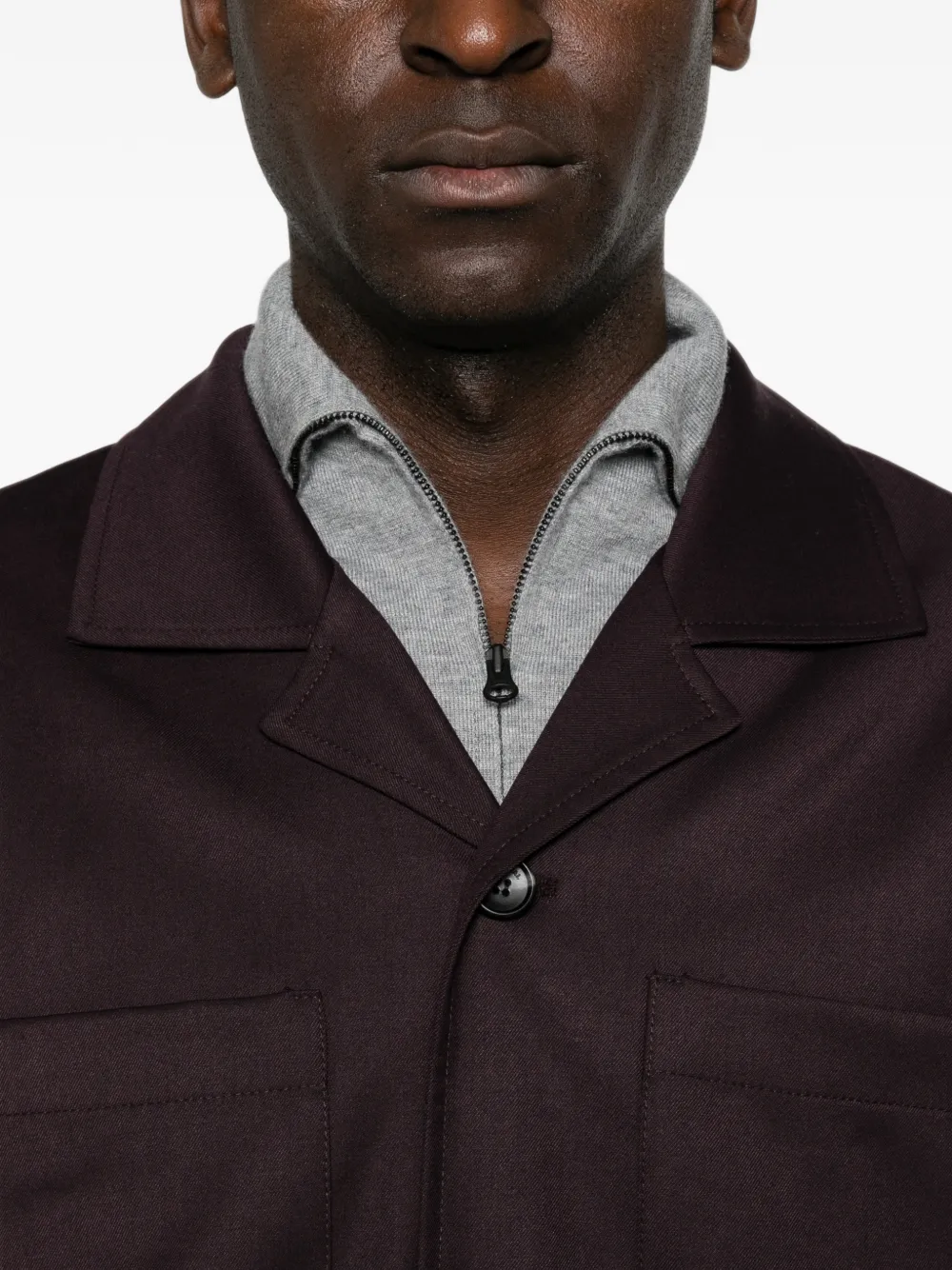 IMPERIAL Shirtjack met elastische afwerking Paars