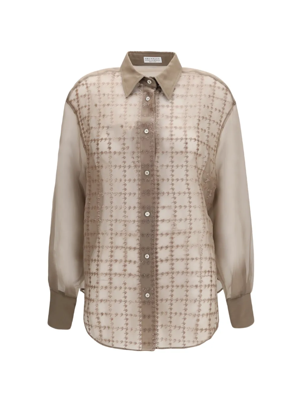 Brunello Cucinelli Camicia con paillettes - Toni neutri