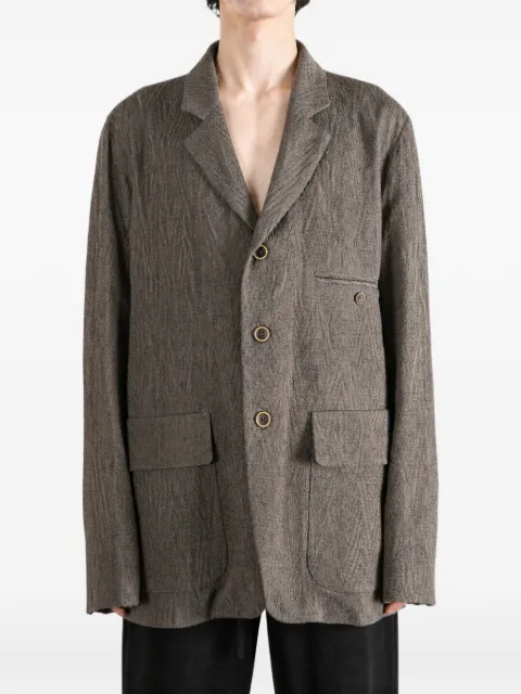 Uma Wang chevron-pattern notch-lapels jacket