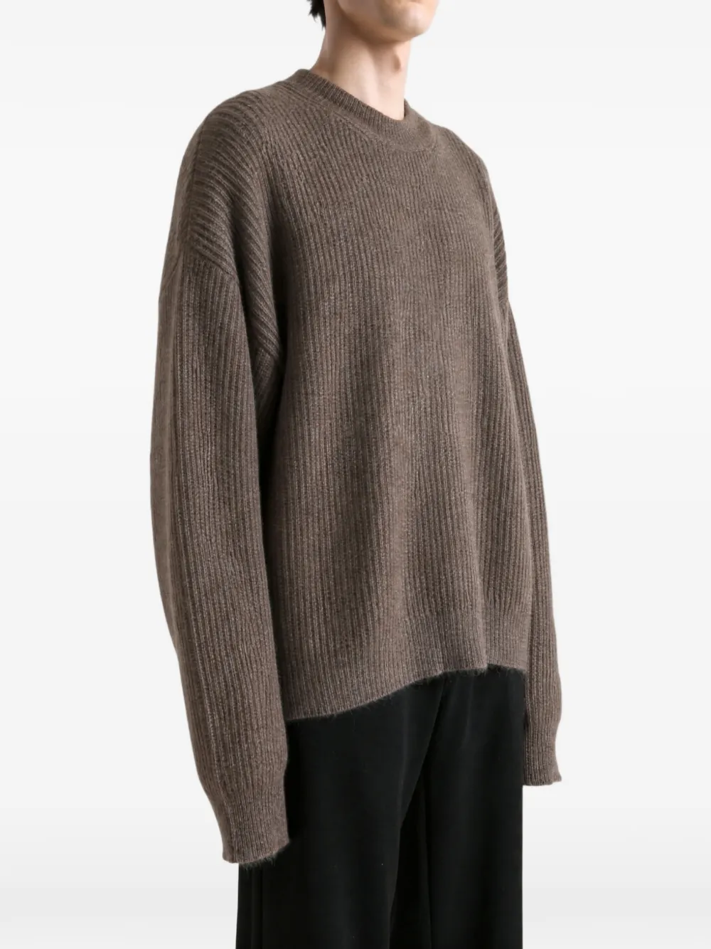 Uma Wang ribbed-knit crew-neck sweater Bruin