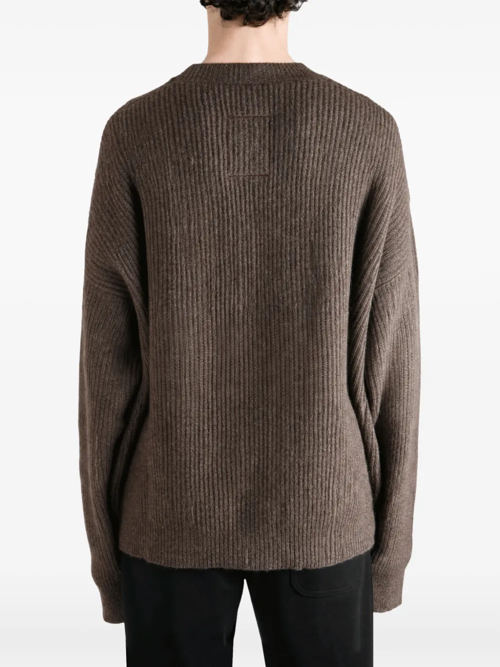 Uma Wang ribbed-knit crew-neck sweater Bruin