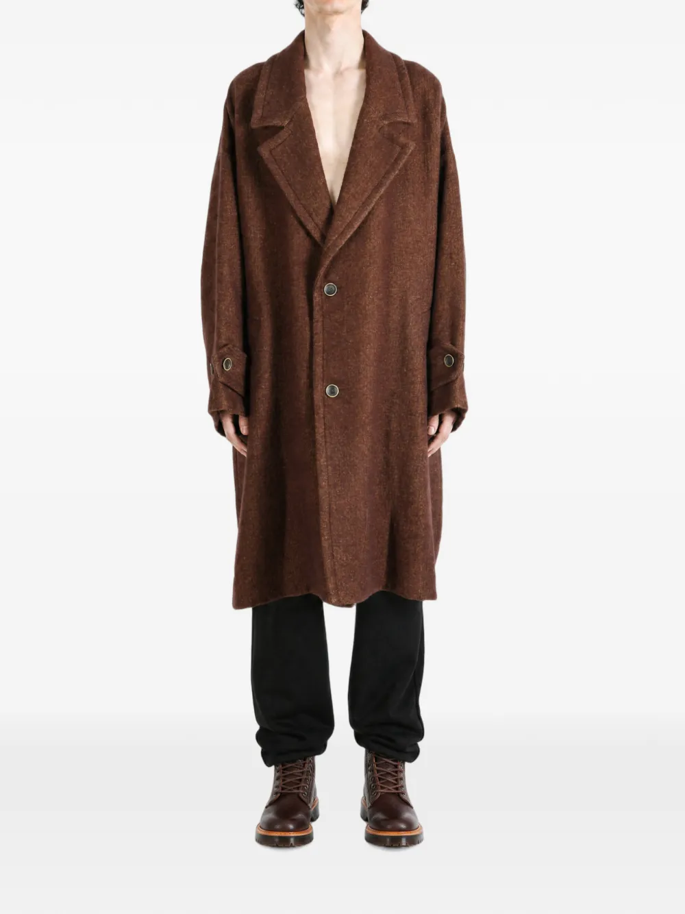 Uma Wang Oversized jas met gekerfde revers Rood