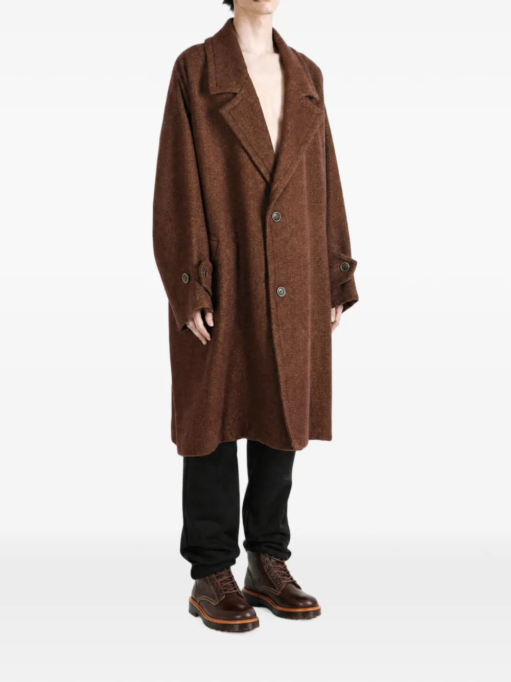 Uma Wang Oversized jas met gekerfde revers Rood