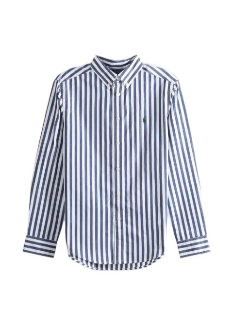 POLO RALPH LAUREN KIDS striped cotton poplin shirt