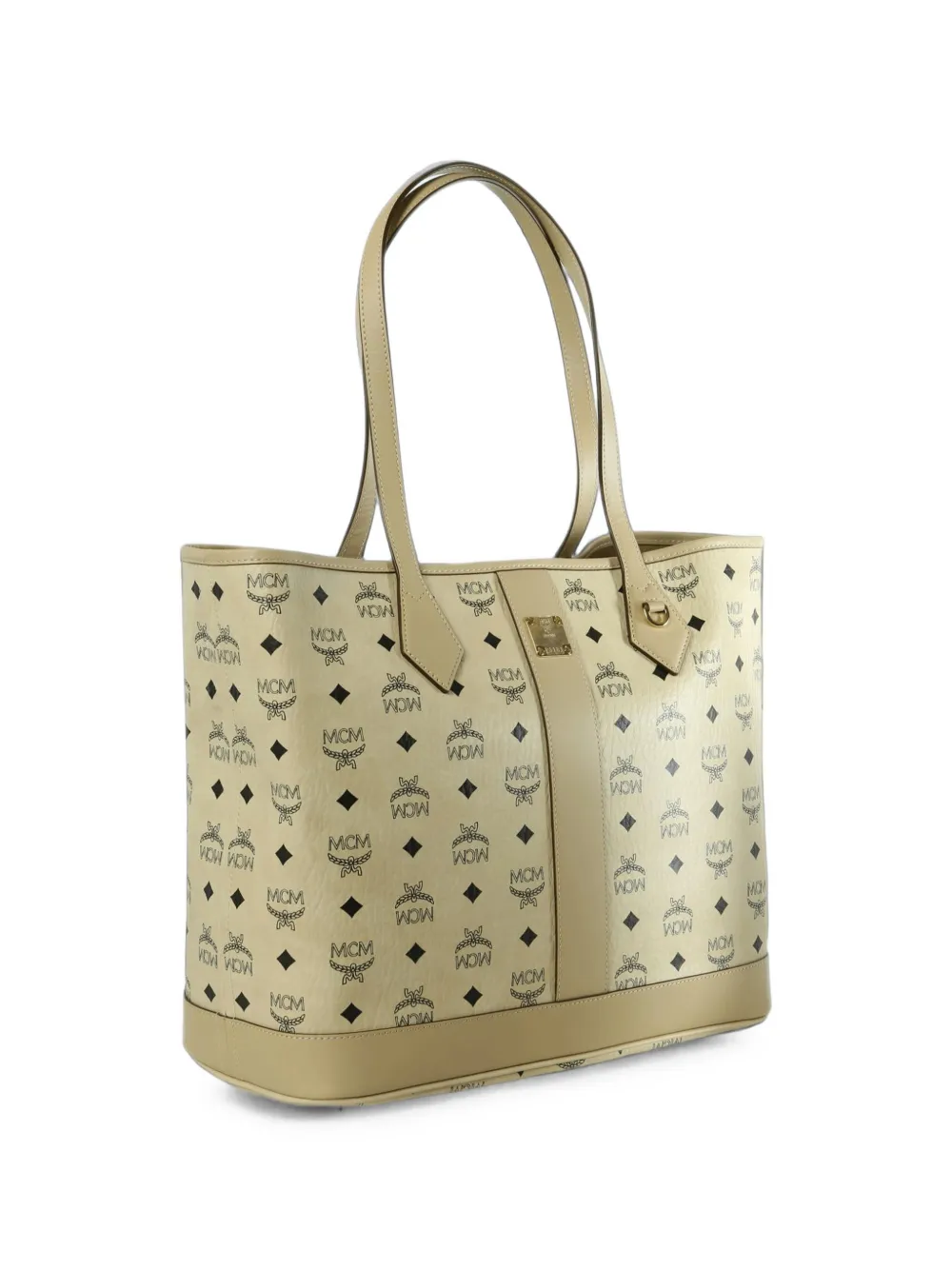 MCM Shopper met monogramprint Beige