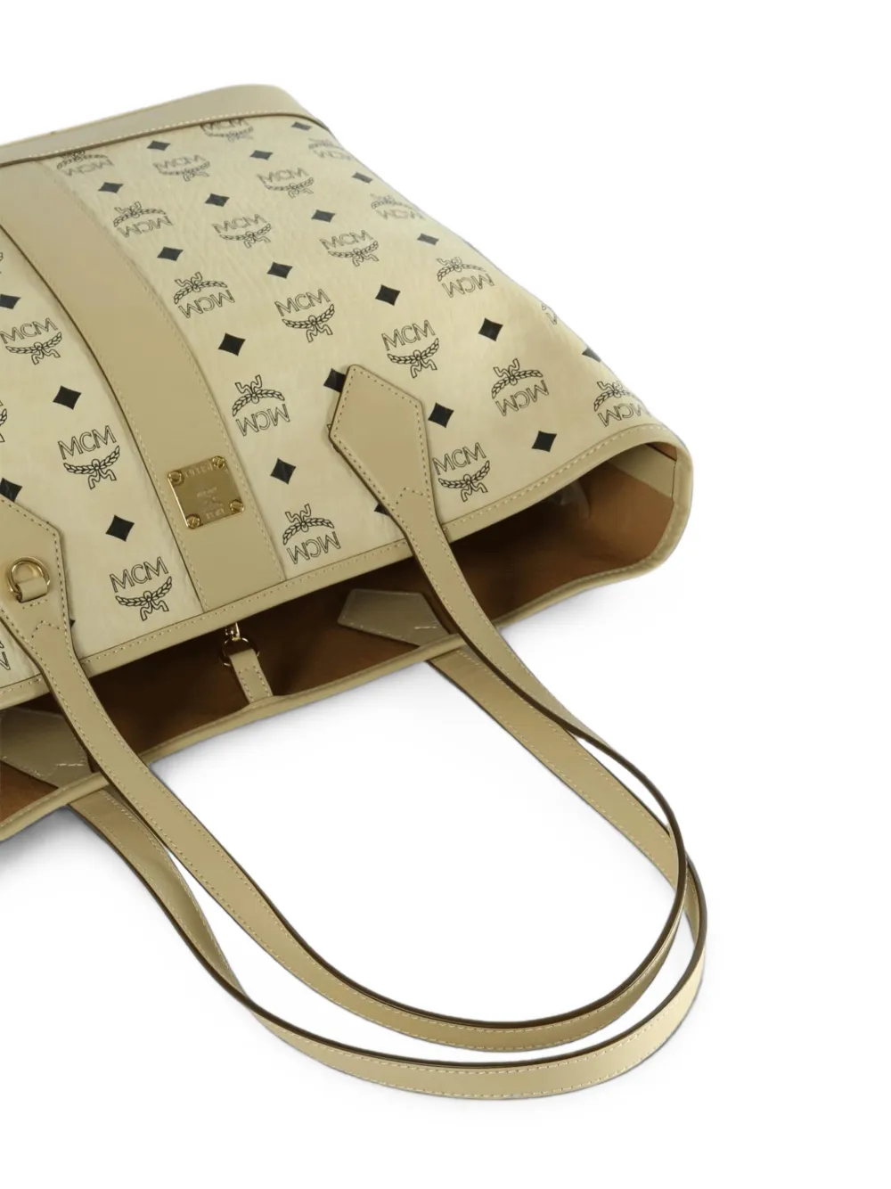 MCM Shopper met monogramprint Beige