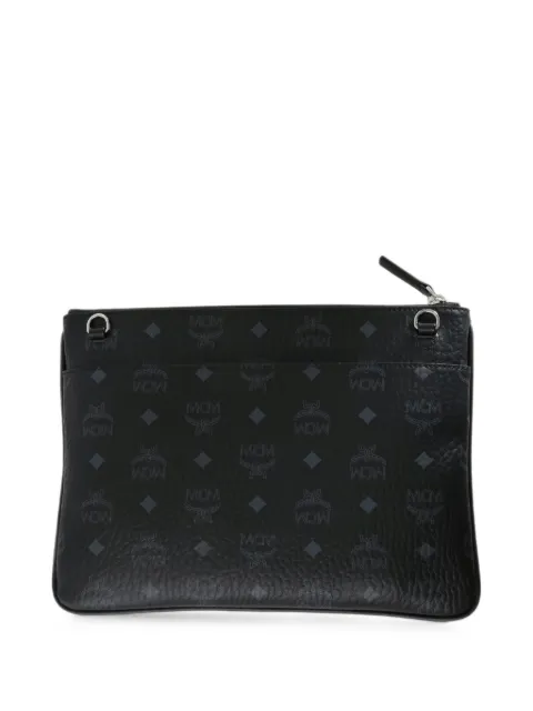 MCM medium logo-print pebbled cross body bag
