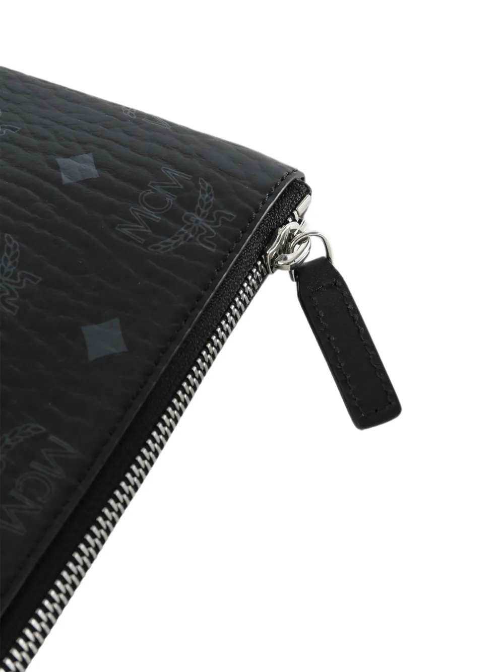 MCM Medium crossbodytas met bewerkt effect en logoprint Zwart