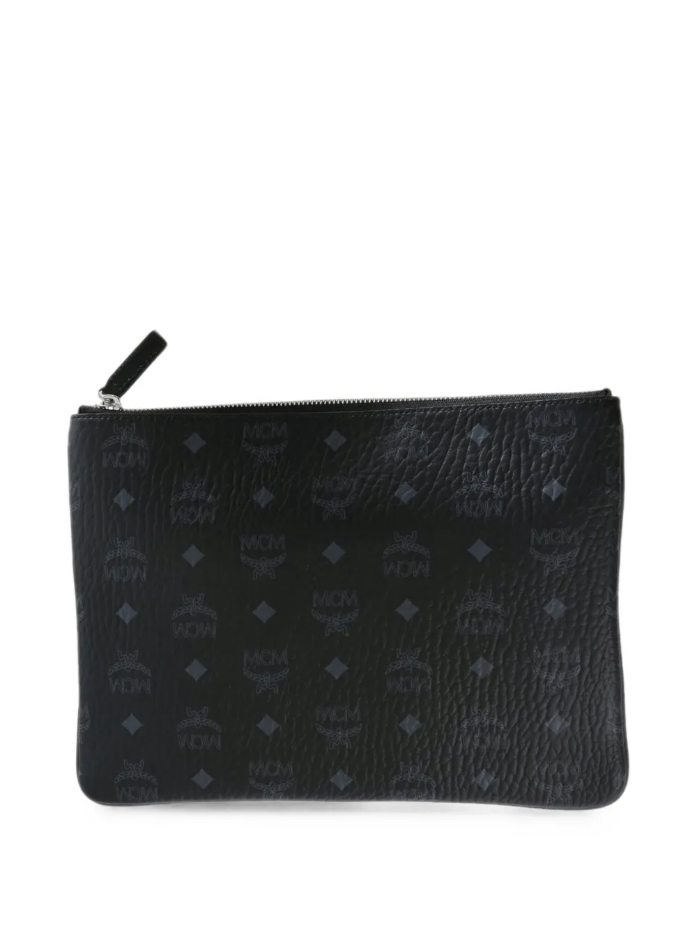 MCM Medium crossbodytas met bewerkt effect en logoprint Zwart