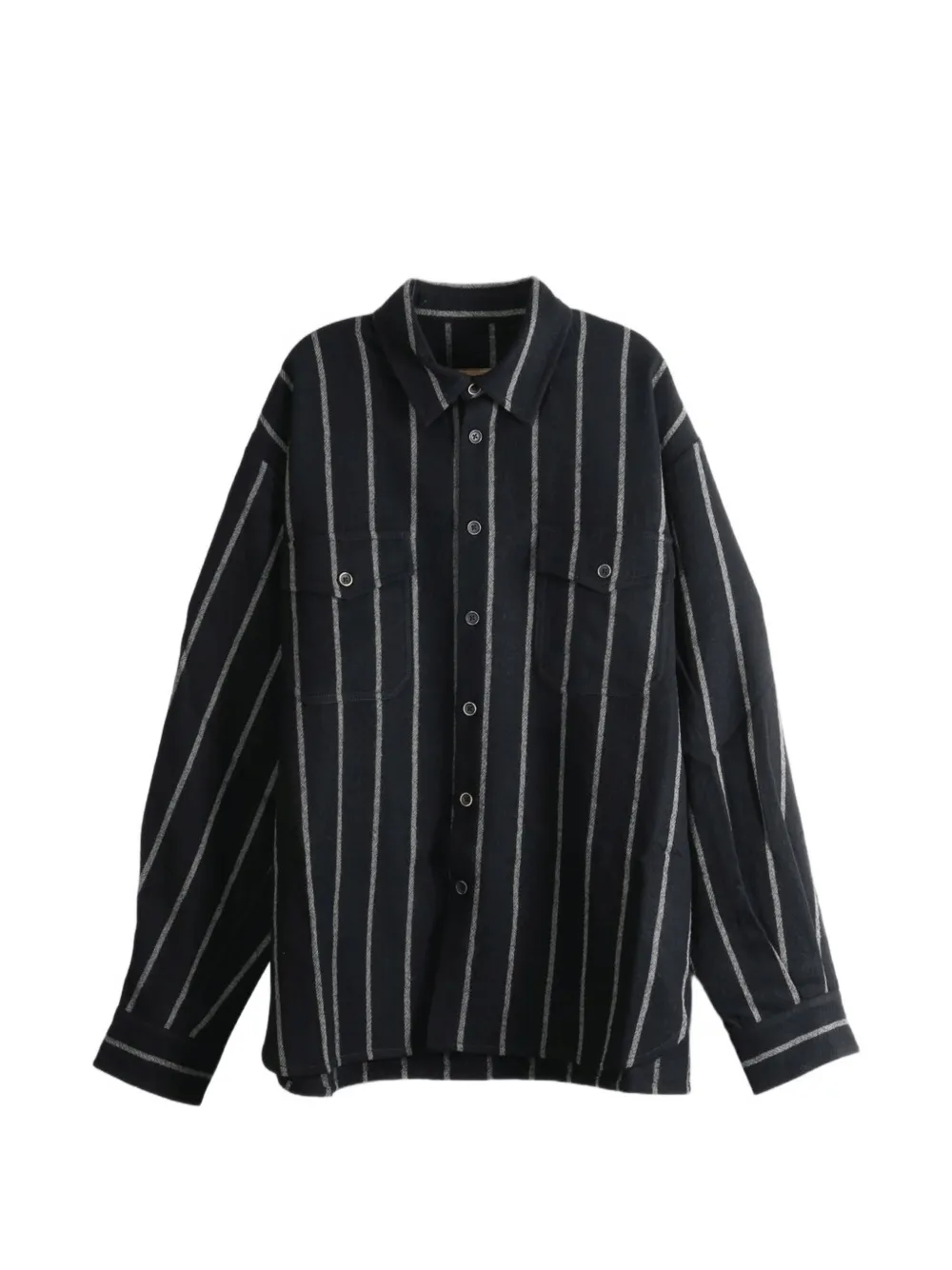 Uma Wang vertical-stripe shirt - Schwarz