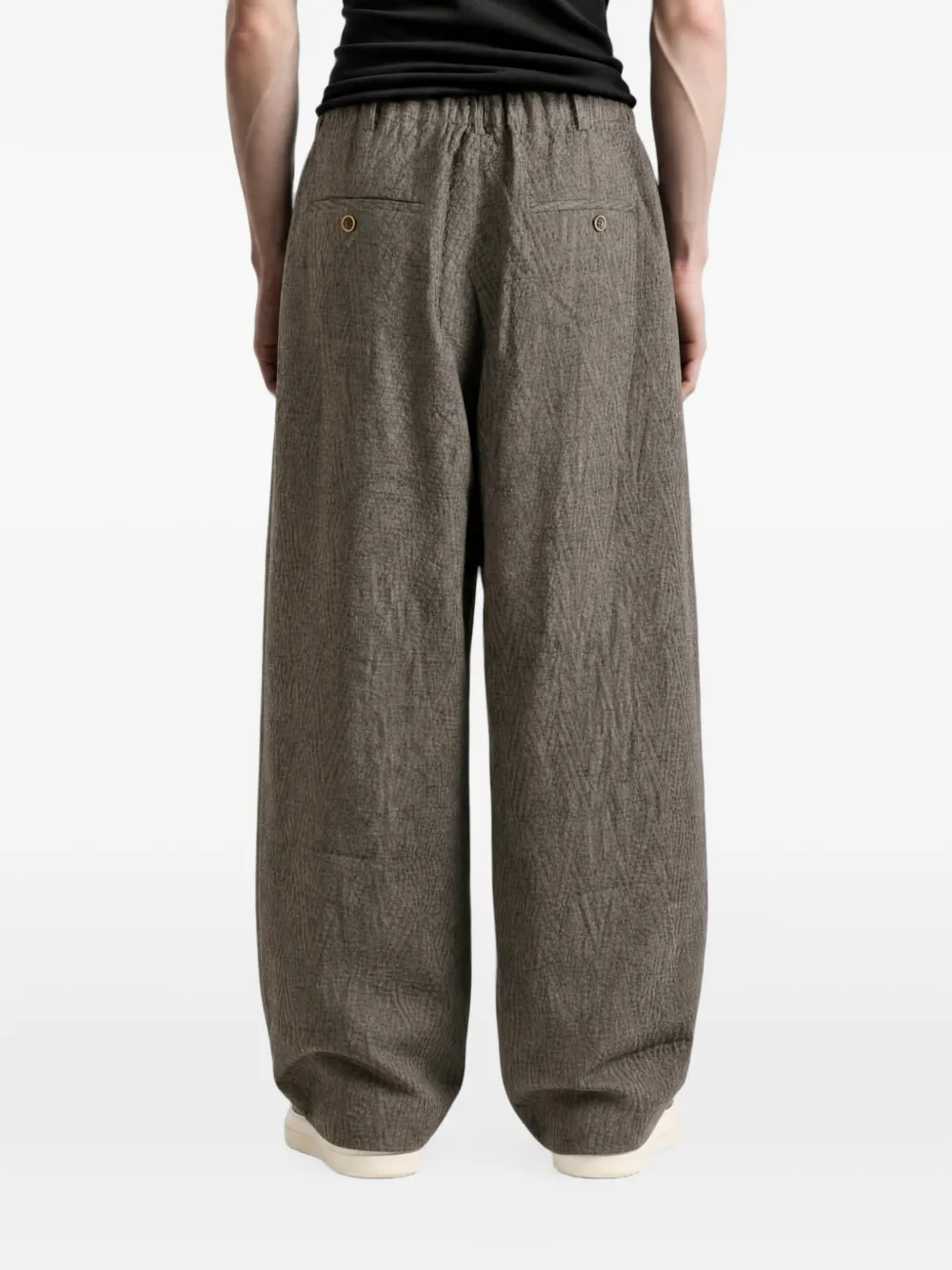 Uma Wang Plooibroek met chevron-patroon Grijs