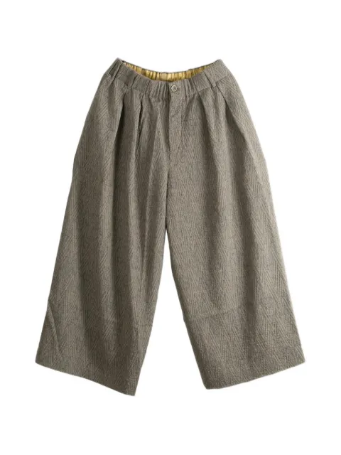Uma Wang chevron-pattern pleated trousers
