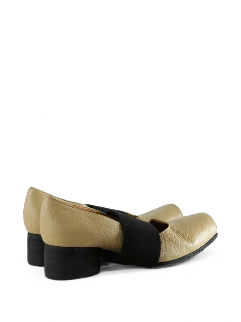 Uma Wang elasticated square-toe ballet pumps Beige