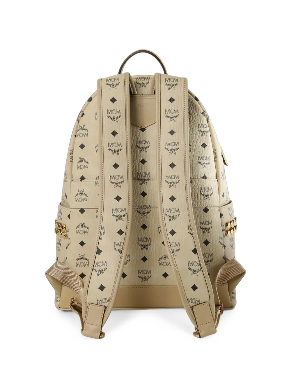 MCM Stark monogram-print backpack Beige