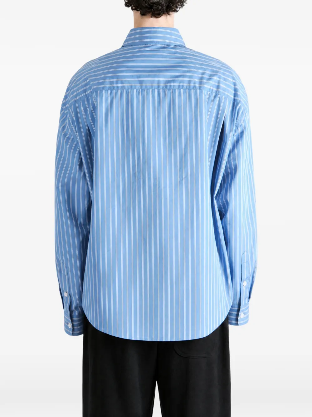 Marni vertical-stripe long-sleeve shirt Blauw