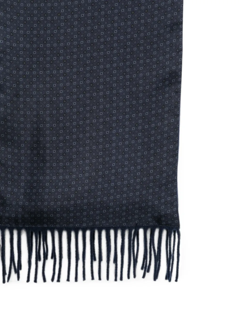 Ferragamo Sjaal met geometrische print Blauw