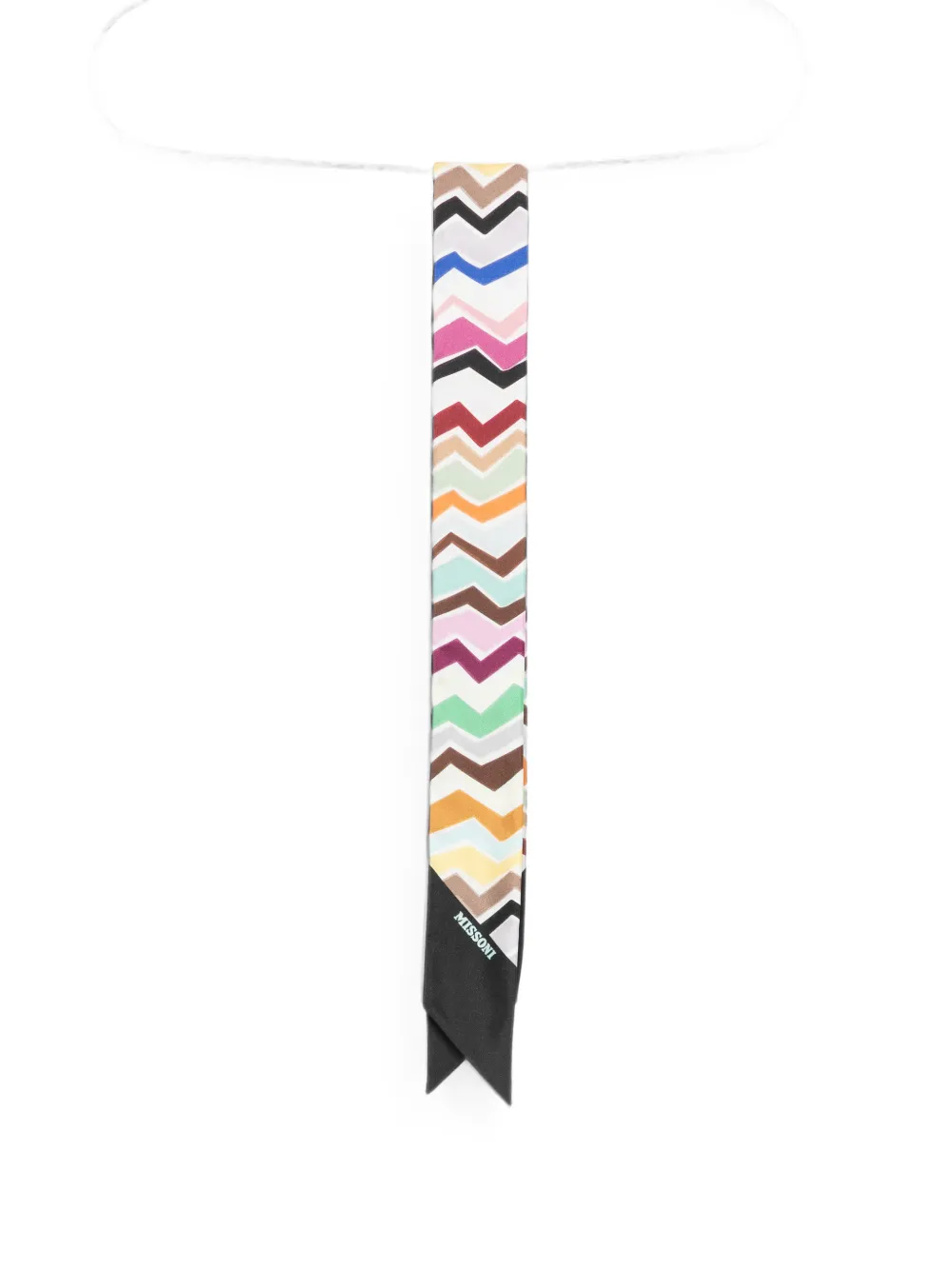 Missoni zig-zag pattern scarf - Weiß