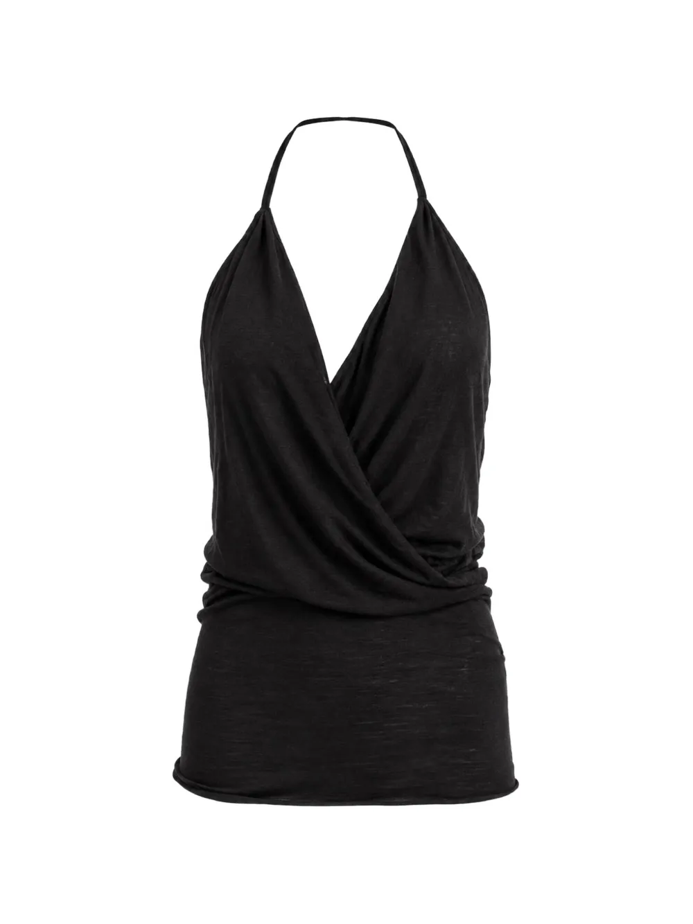 Rick Owens draped halterneck blouse - Nero