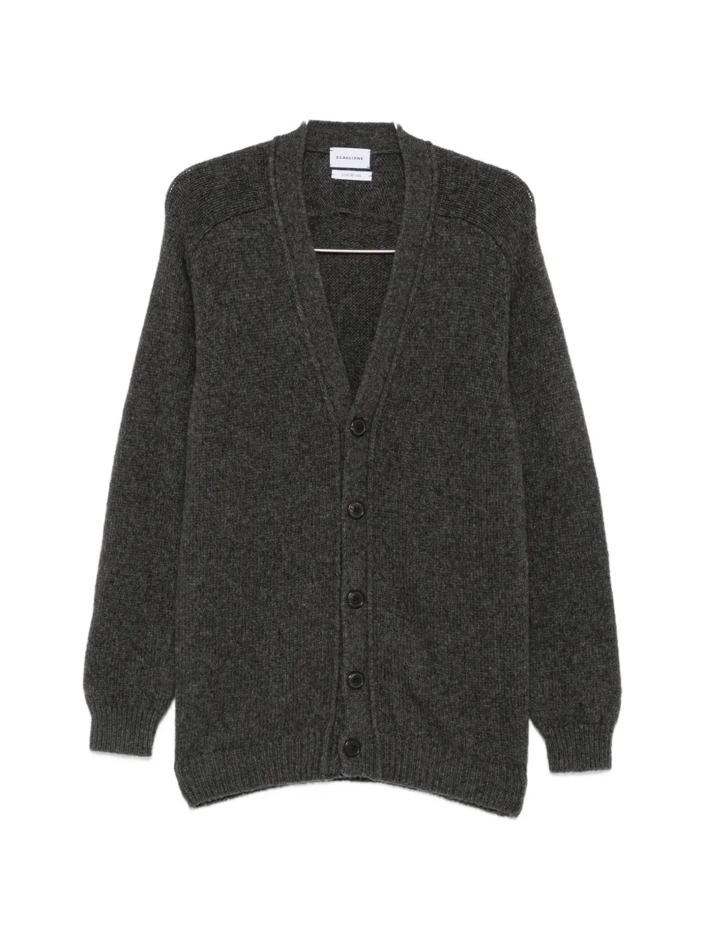 SCAGLIONE ribbed-knit V-neck cardigan - Grigio