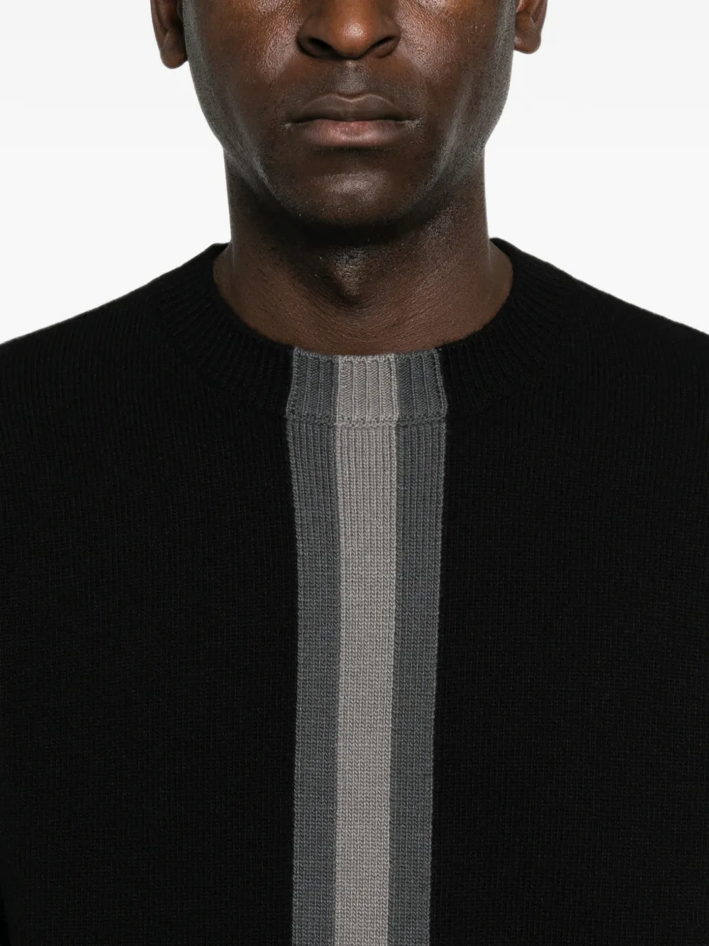 Gucci Trui met ronde hals en gestreept detail Zwart