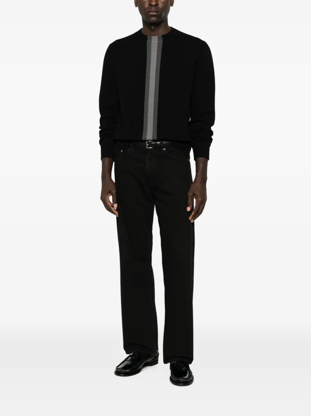 Gucci Trui met ronde hals en gestreept detail Zwart