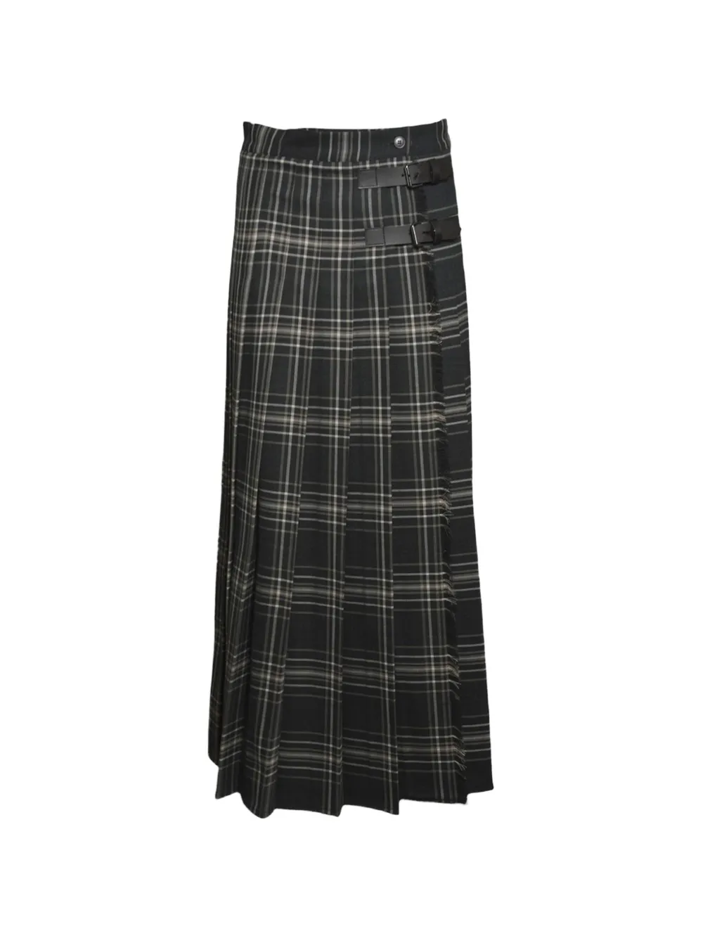 Weekend Max Mara Geruite midi-plooirok Grijs