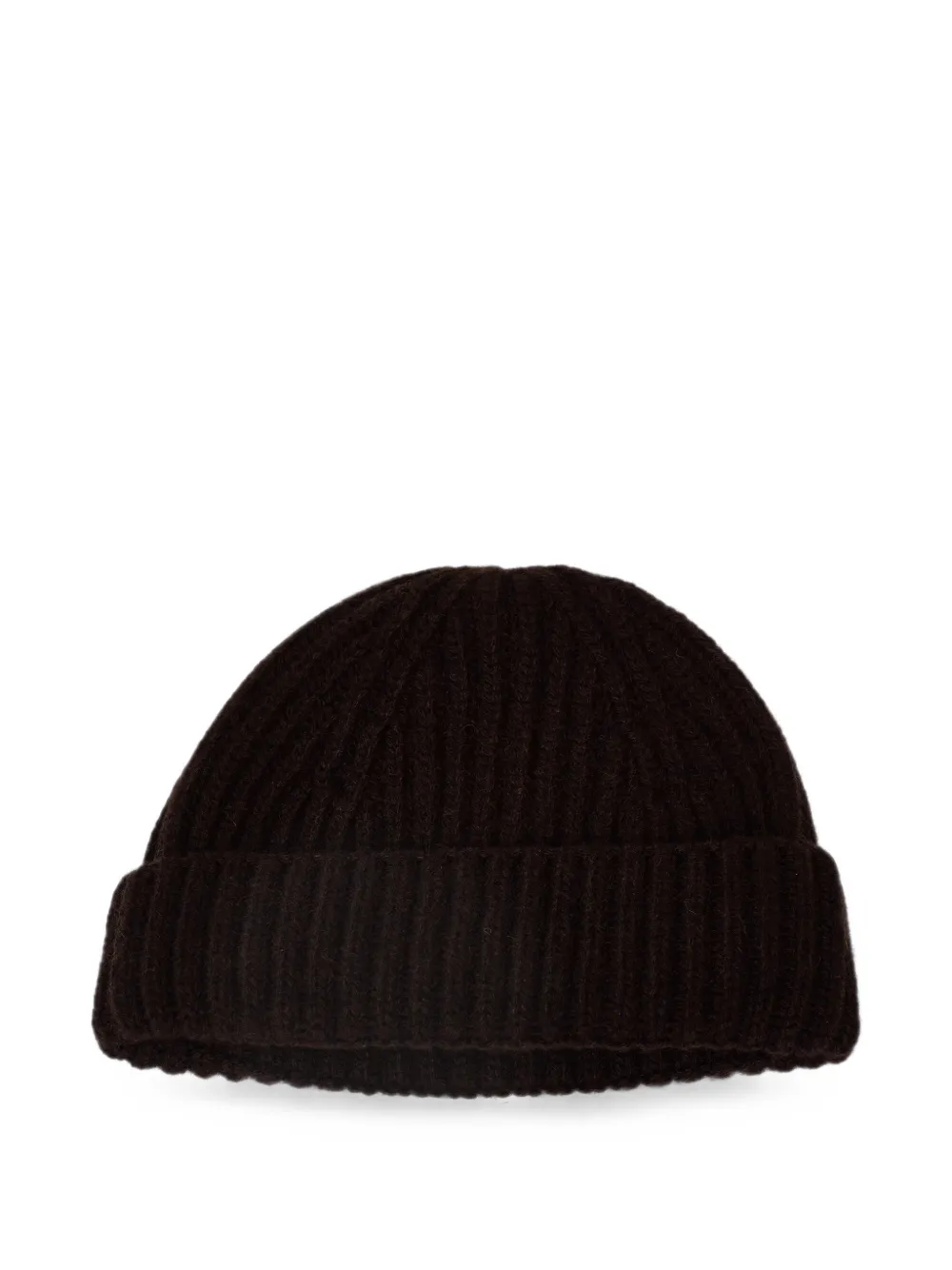 Aragona Ribbed-knit Beanie Hat In Brown