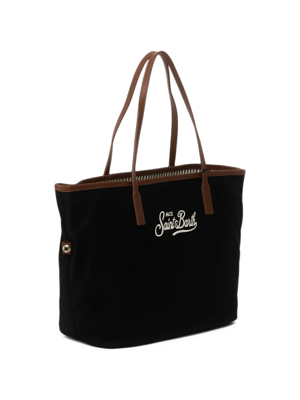 MC2 Saint Barth City Bag shopper met geborduurd logo Zwart