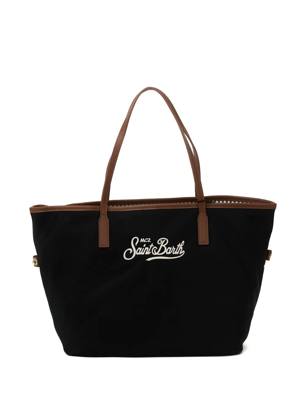 MC2 Saint Barth City Bag shopper met geborduurd logo Zwart