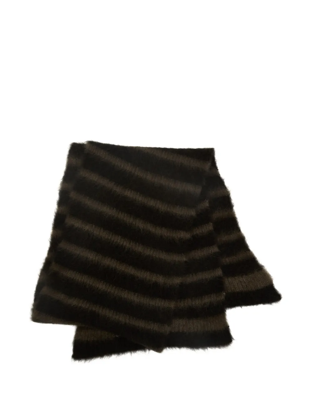 AMARANTO striped knitted scarf