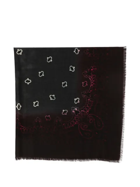 Destin paisley-print frayed scarf