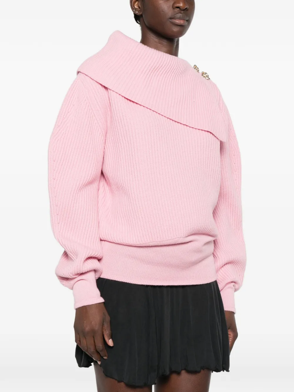 Blumarine Off-shoulder trui verfraaid met rozen