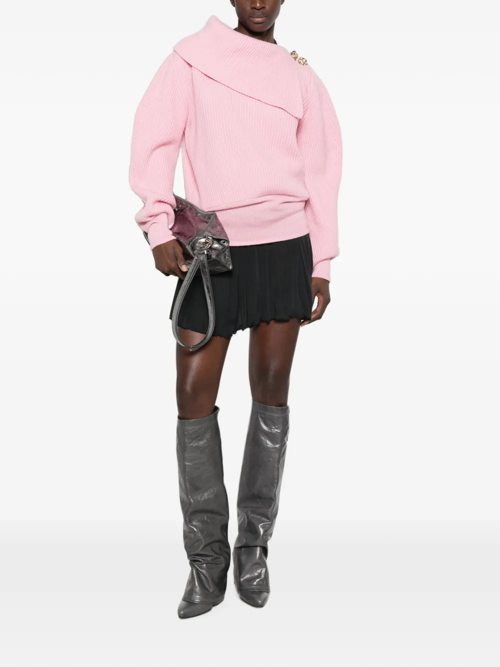 Blumarine Off-shoulder trui verfraaid met rozen