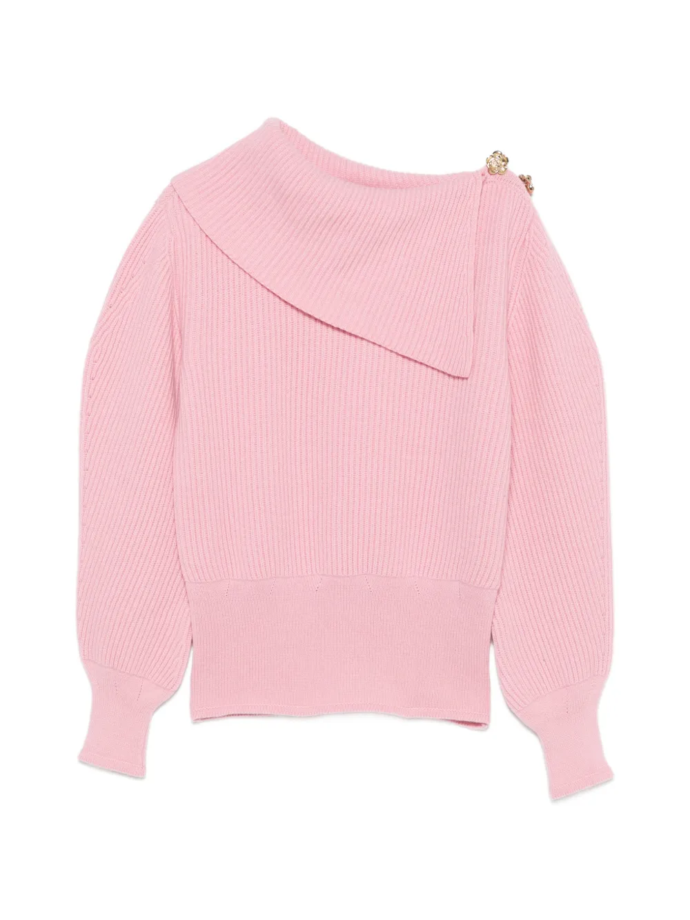 Blumarine off-shoulder rose-embellished sweater