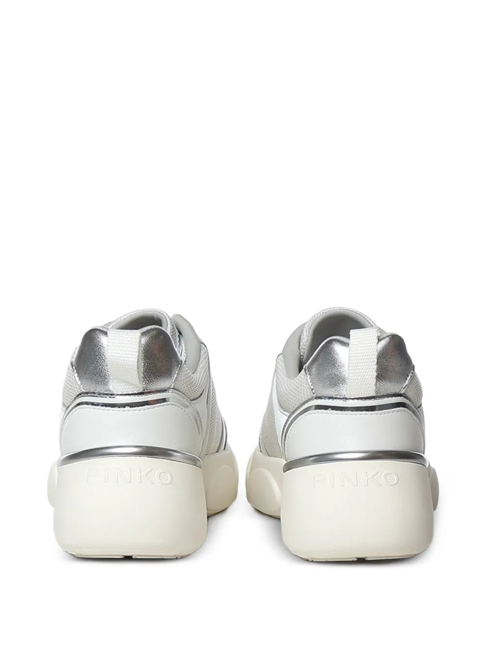 PINKO logo-plaque panelled sneakers Wit