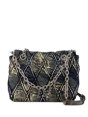 DIESEL ラインストーン ショルダーバッグ Diesel ラインストーン ショルダーバッグ | ブルー | FARFETCH JP