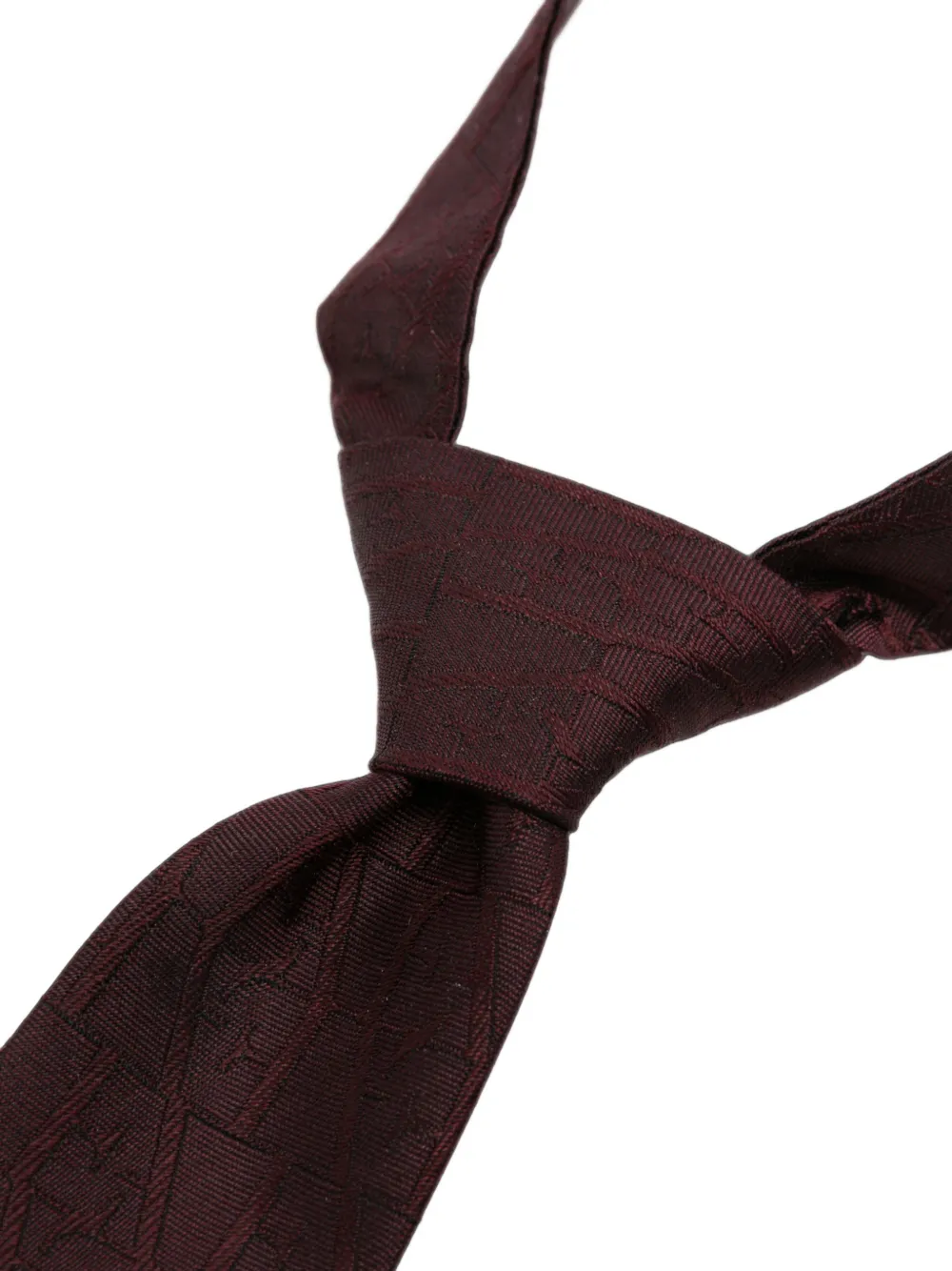 Emporio Armani Kids logo-jacquard touch-strap tie Rood