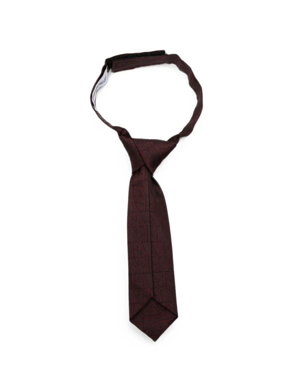 Emporio Armani Kids logo-jacquard touch-strap tie Rood