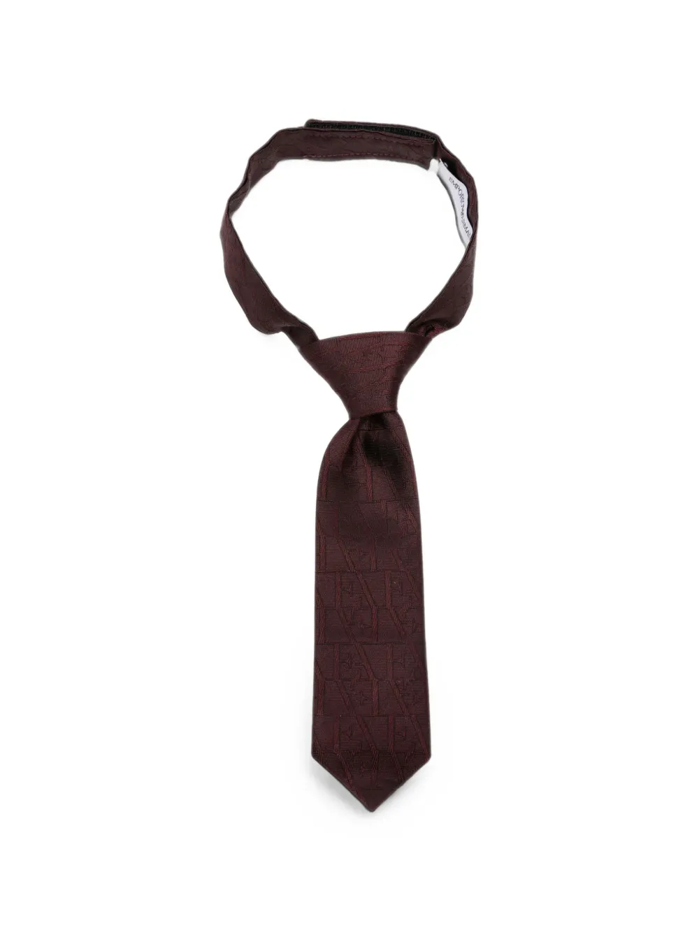 Emporio Ar i Kids logo-jacquard touch-strap tie Rood