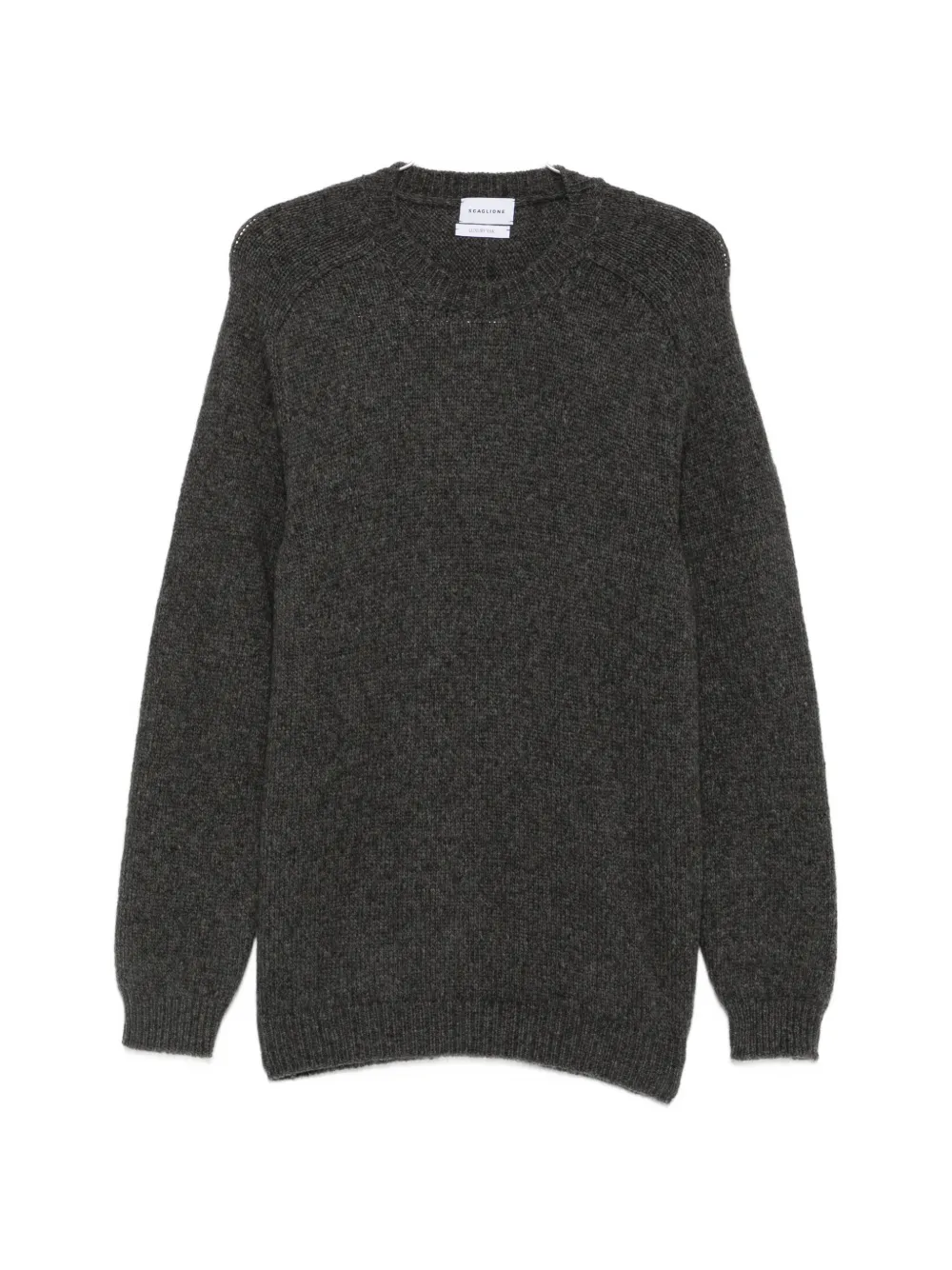 SCAGLIONE ribbed-knit raglan-sleeve sweater - Grau