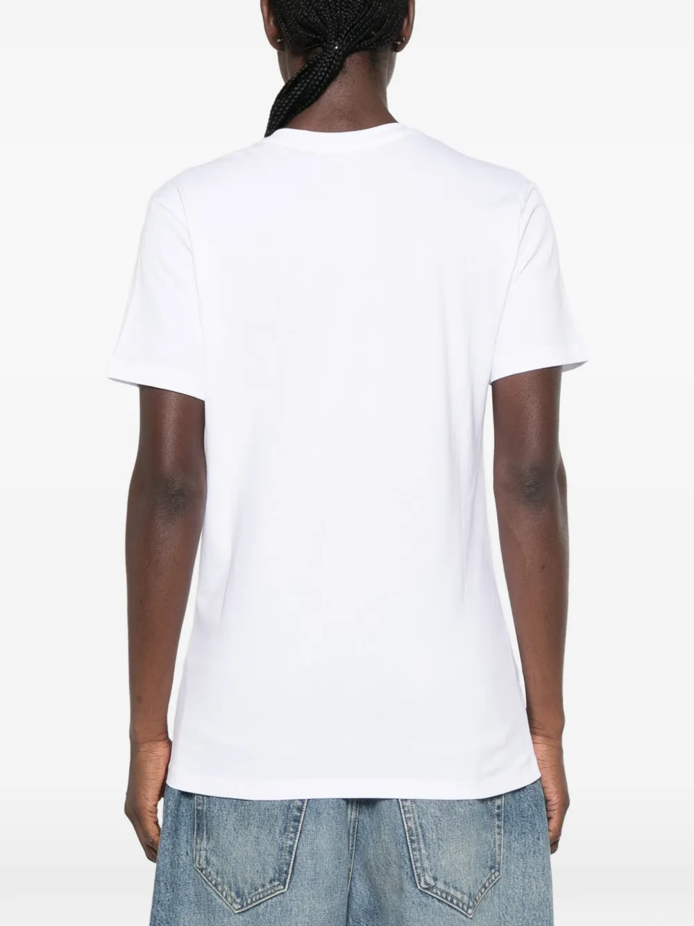 Blumarine T-shirt verfraaid met kristallen en leeuwenprint Wit