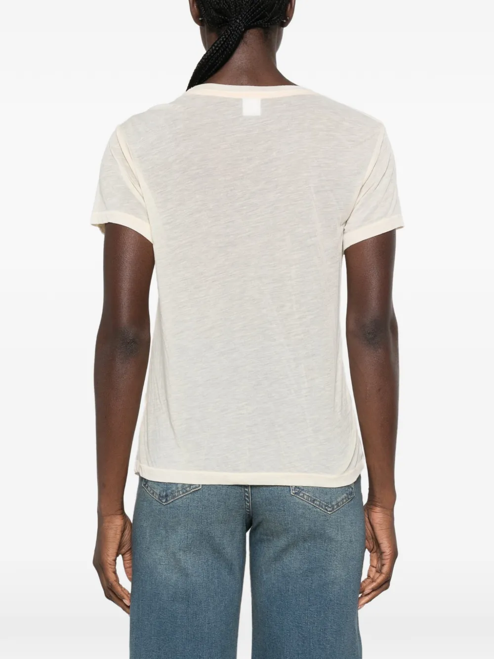 RE DONE Fortune T-shirt met koekjesprint Beige