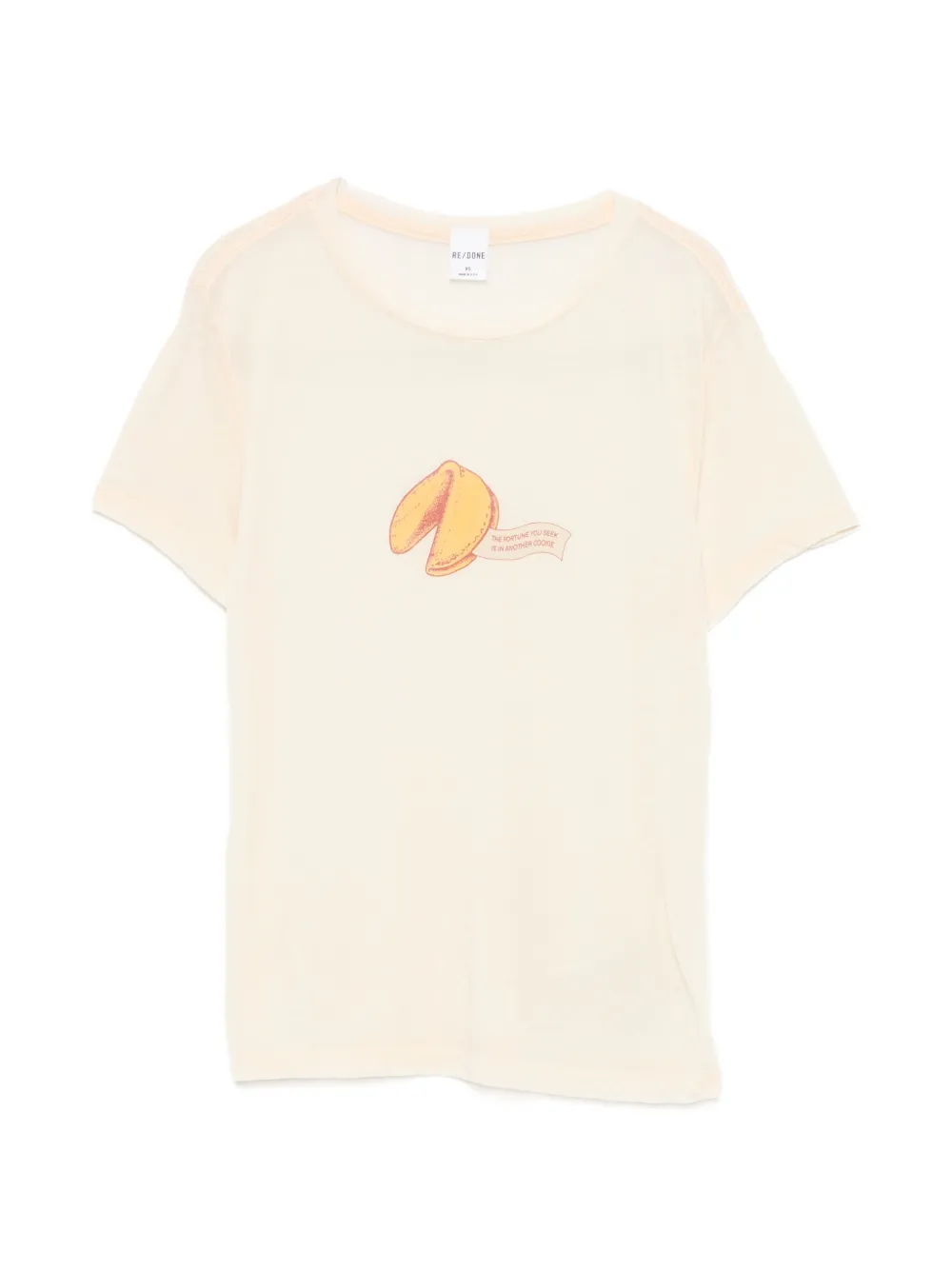 RE/DONE fortune cookie-print T-shirt - Toni neutri